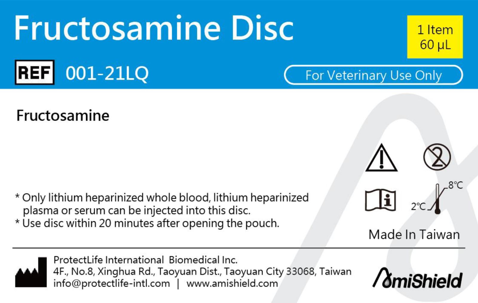AmiShield Fructosamine Disc Label